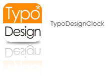 typo design clock for ipad